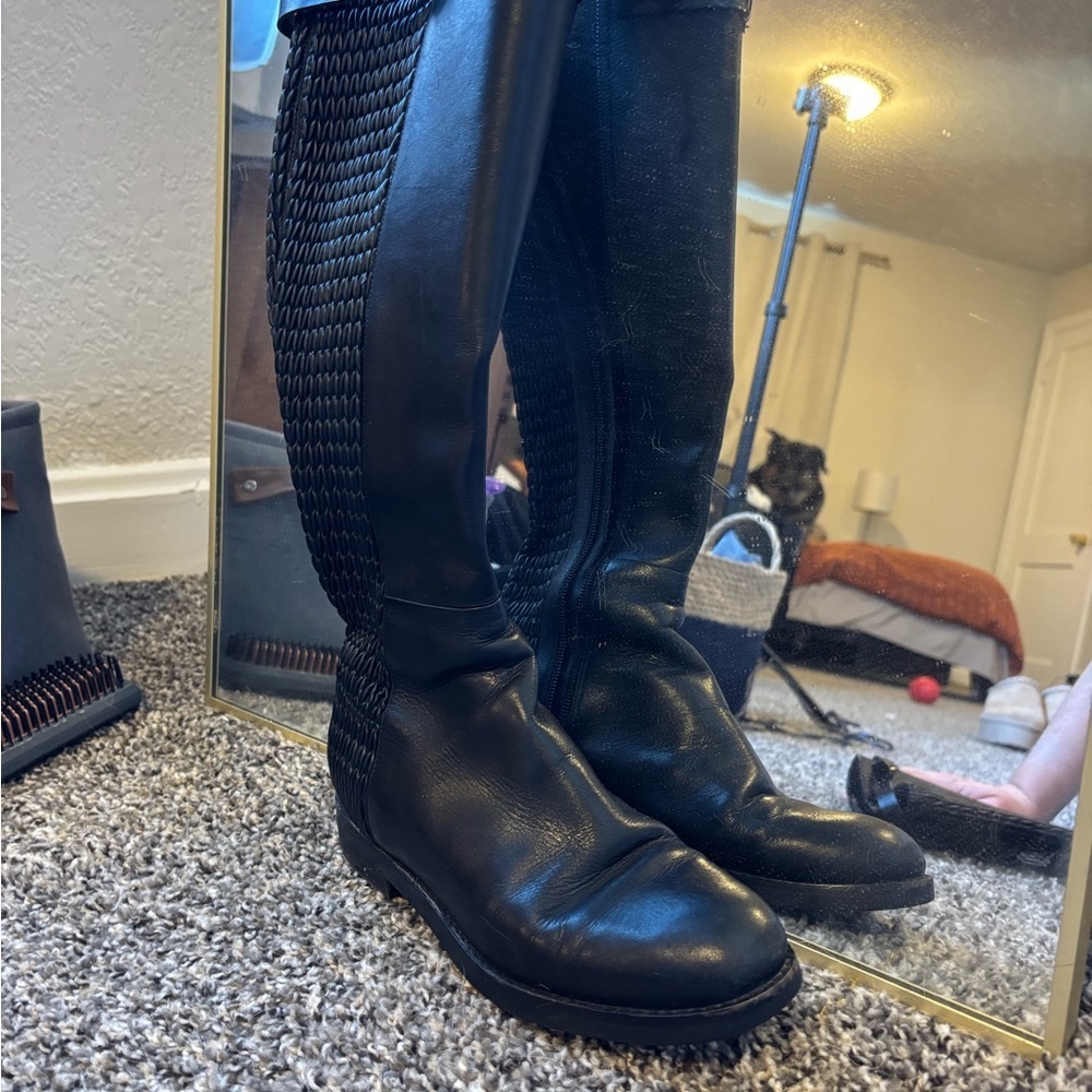 Cole Haan Black Over the Knee Boots - Picture 2 of 11
